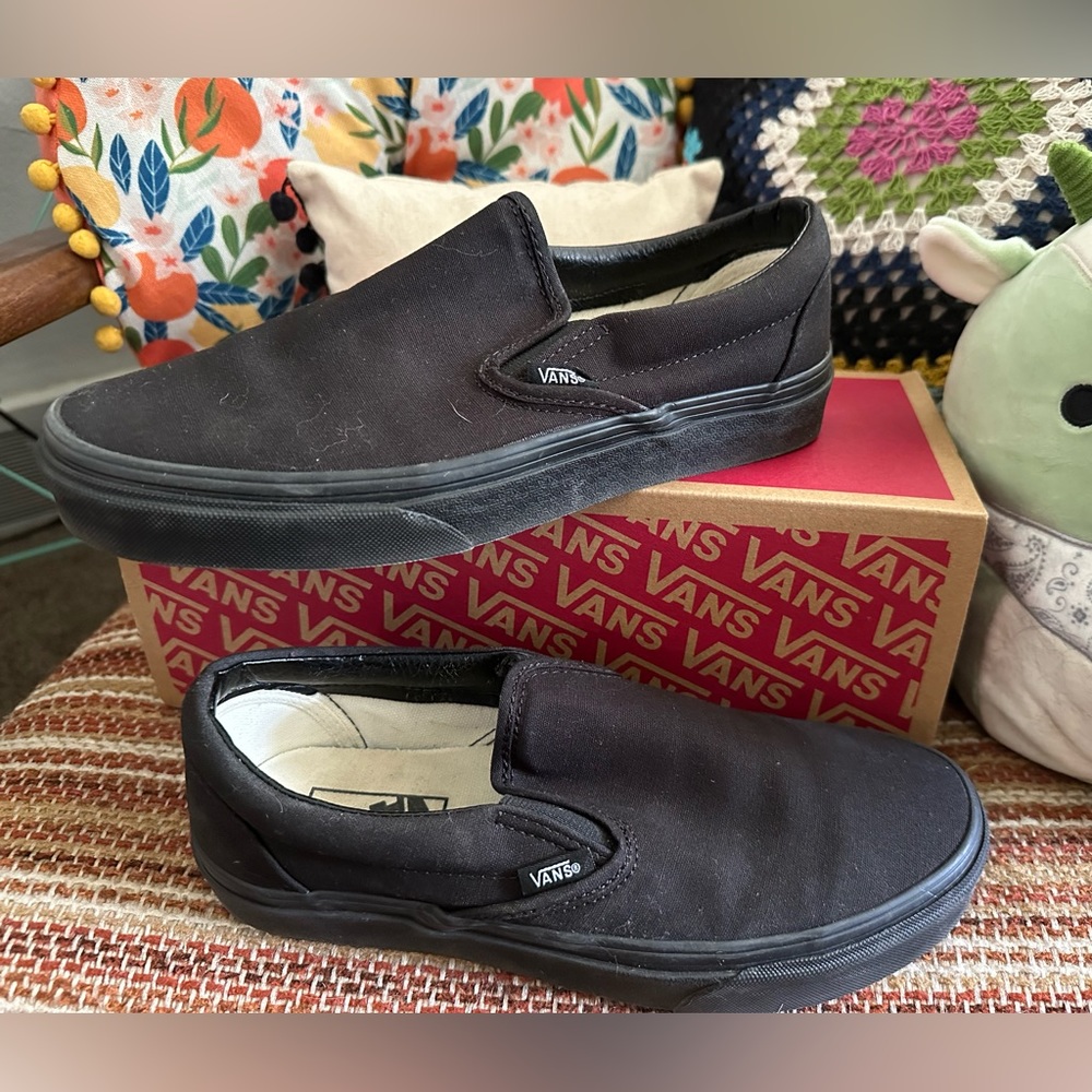 Black slip on vans
